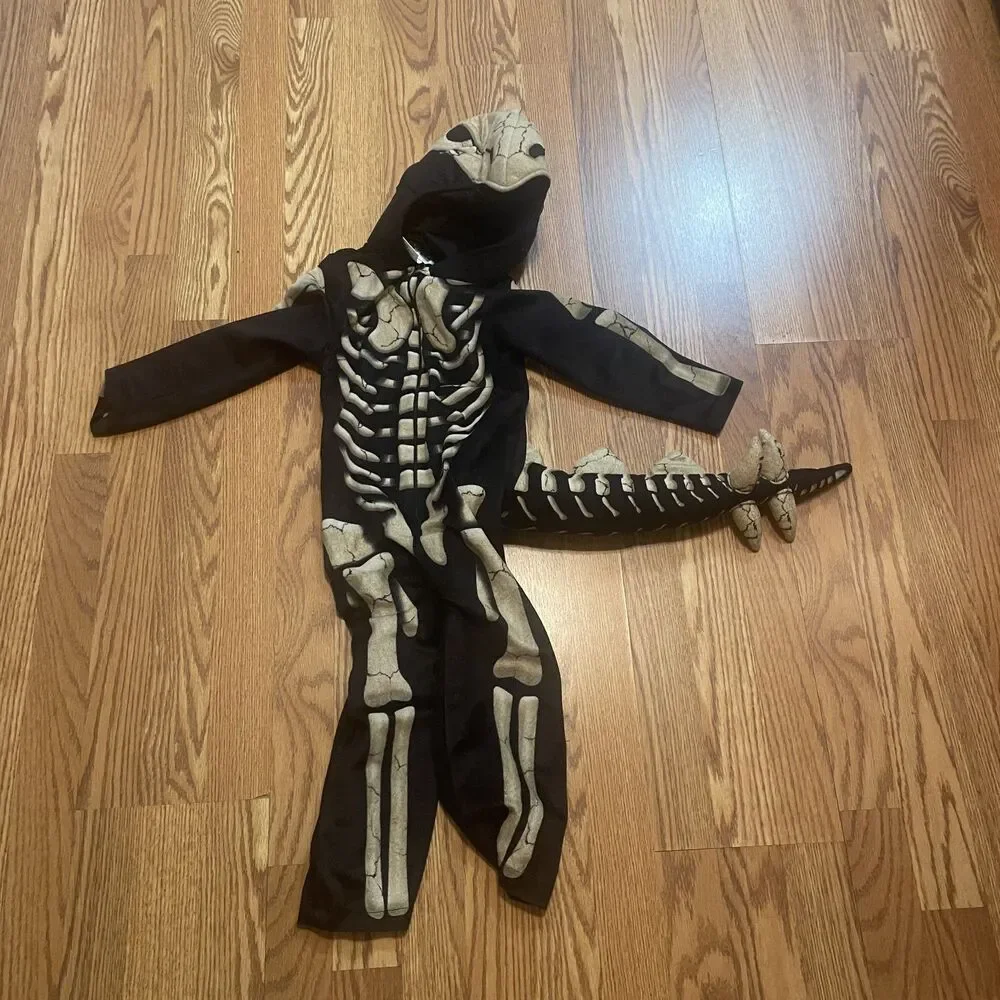 HalloweenCostumes.com Toddler Stegosaurus Fossil Costume for Kids, Black/Brown